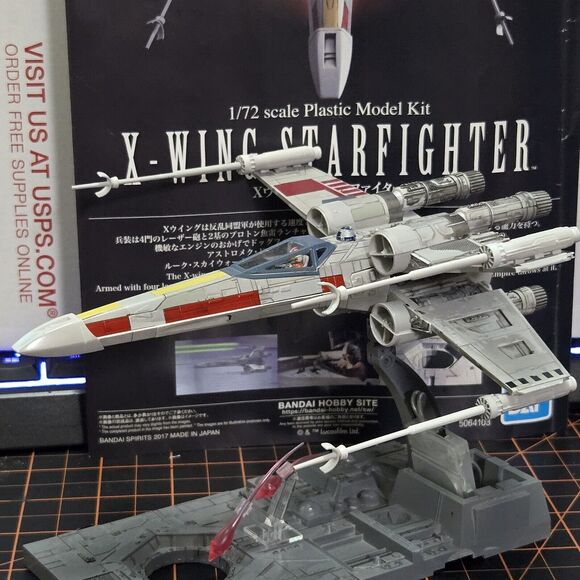 X-Wing Starfighter 1/72 Star Wars Model Bandai With Leds, Completed - Picture 8 of 8
